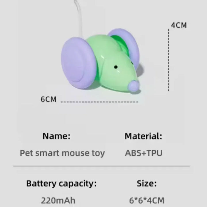 Rechargeable Electric Mouse Cat Toy with Obstacle Avoidance