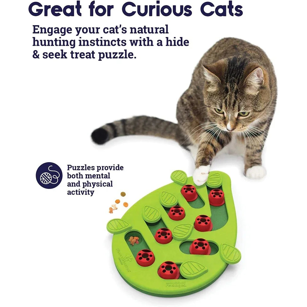 Interactive Cat Puzzle Slow Feeder Toy and Treat Board