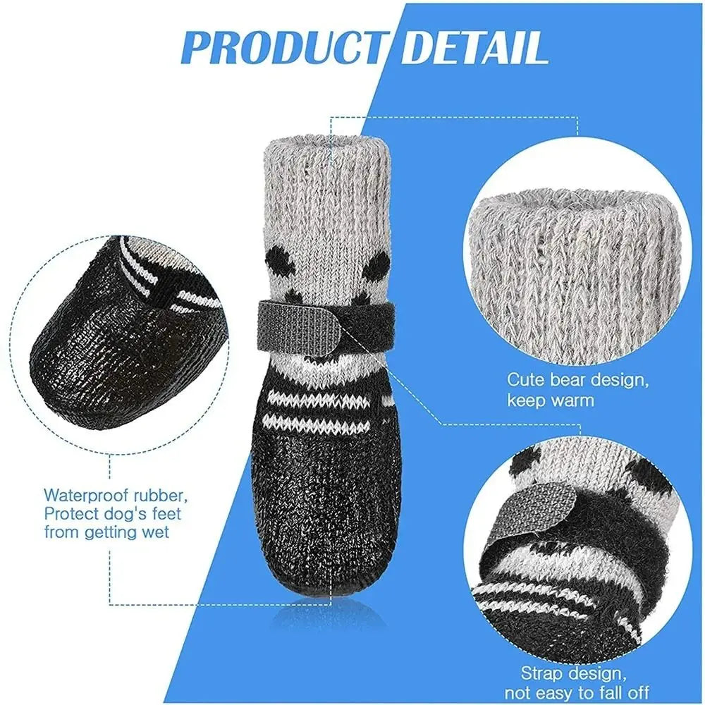 Autumn Winter Pet Dog Shoes Socks