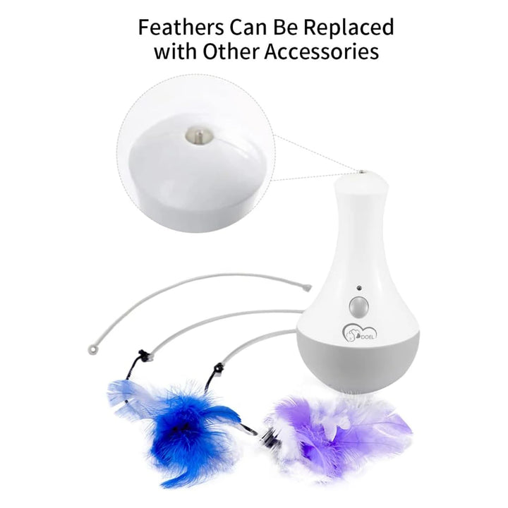 DOEL Automatic Cat Feather Toy with 360° Rotation