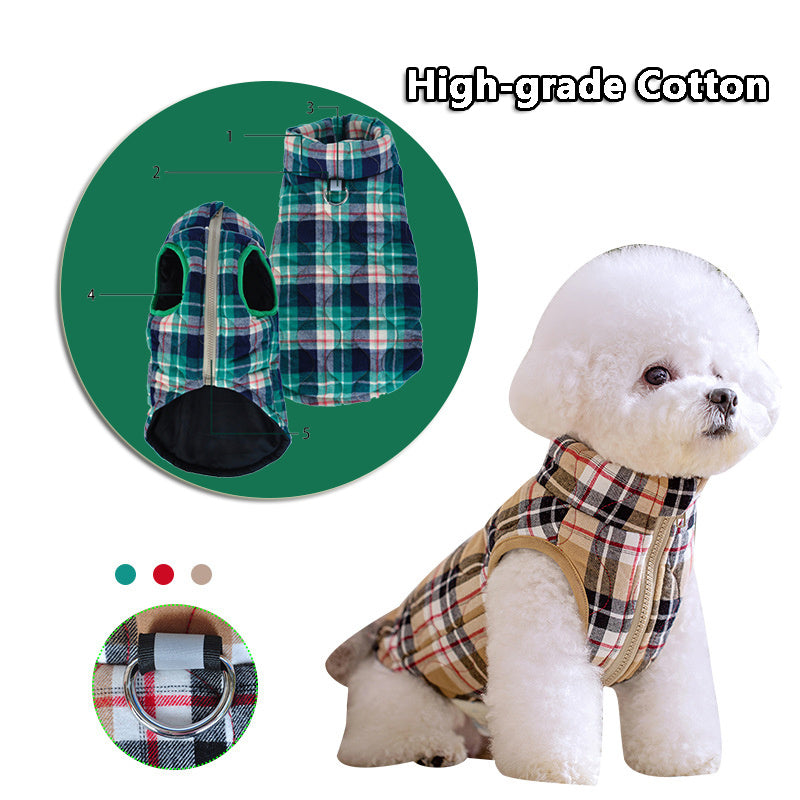 Cozy Plaid Dog Jacket