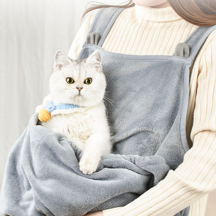 Soft Plush Pet Apron – Non-stick, Anti-grab Camisole Pinafore for Cats & Small Pets