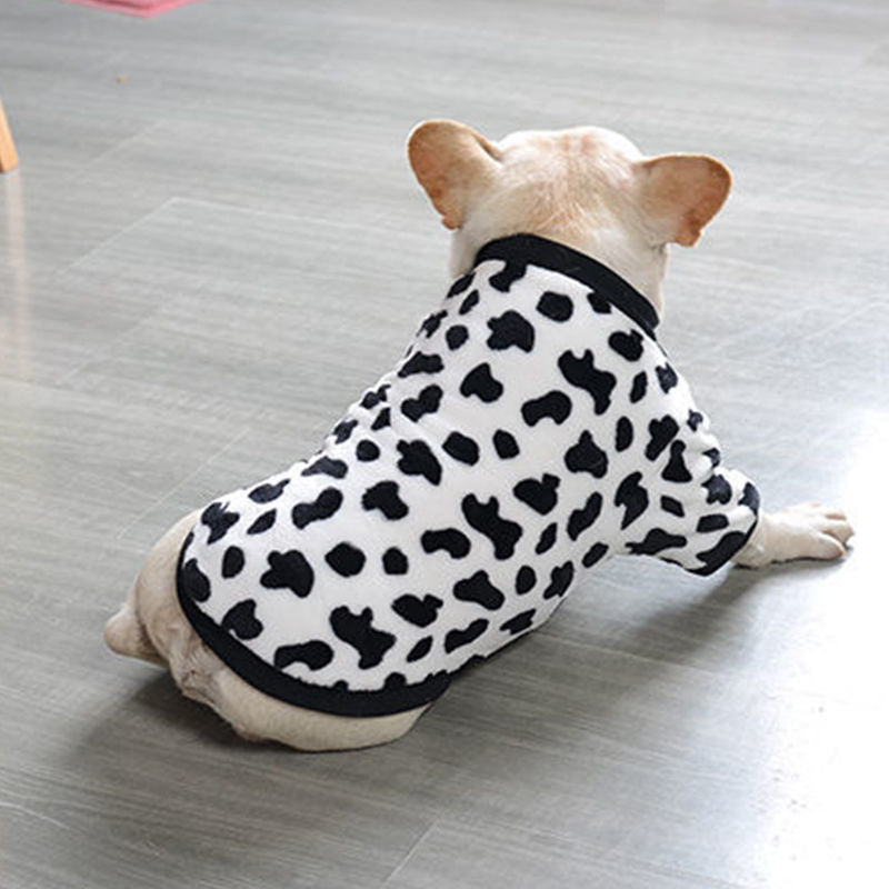Fashion French Plush Pet Pajamas – Soft & Cozy Winter Sleepwear for Small Dogs & Cats