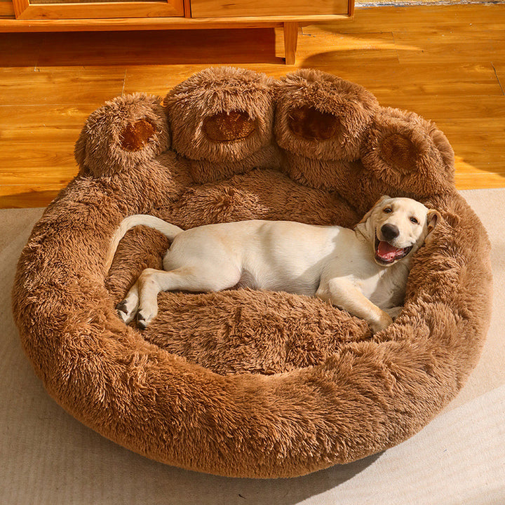 Warm Fleece-Lined Dog Bed Sofa – Cozy Kennel Mattress for Medium & Large Dogs | Soft Plush Pet Couch for Corgi, Golden Retriever & More