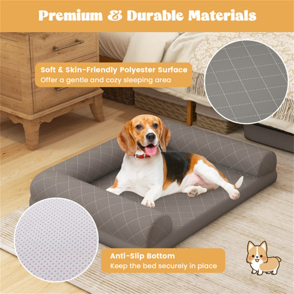 36" Orthopedic Memory Foam Dog Bed – Supportive Washable Pet Mattress for Medium & Large Dogs | Amazon Shipping Only (No Weekend Delivery)