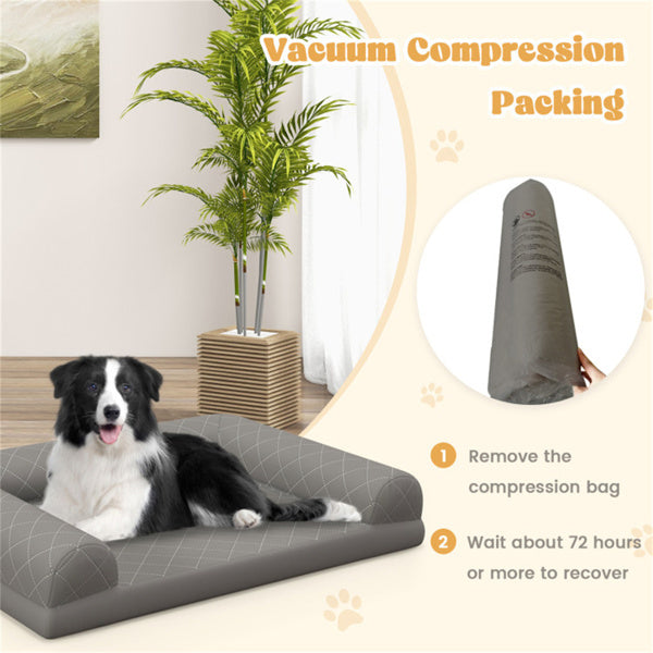 36" Orthopedic Memory Foam Dog Bed – Supportive Washable Pet Mattress for Medium & Large Dogs | Amazon Shipping Only (No Weekend Delivery)