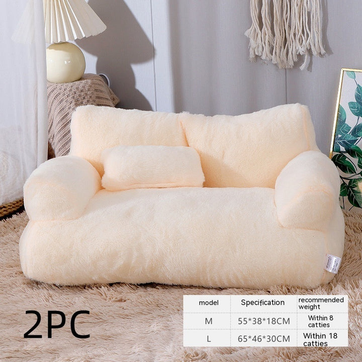 Luxury Cat Bed Sofa – Warm Plush Pet Nest for Cats & Small Dogs | Cozy Winter Puppy Bed