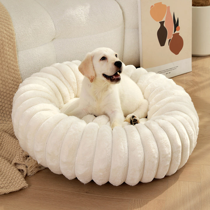 Long Plush Round Cat Nest & Winter Warm Dog Be