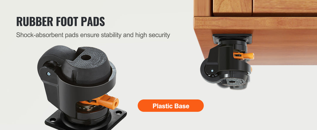 SucceBuy Heavy Duty Leveling Casters with Adjustable Feet