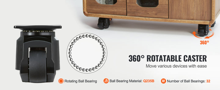 SucceBuy Heavy Duty Leveling Casters with Adjustable Feet