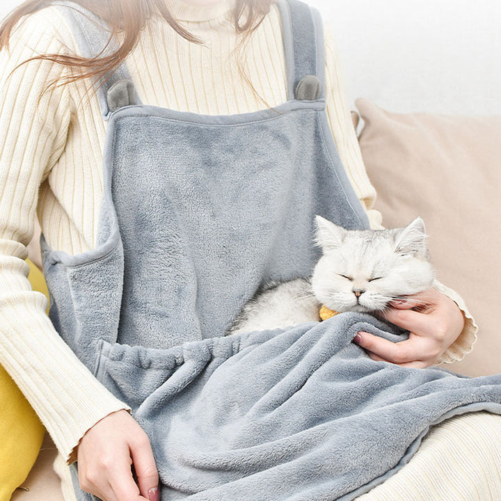 Soft Plush Pet Apron – Non-stick, Anti-grab Camisole Pinafore for Cats & Small Pets