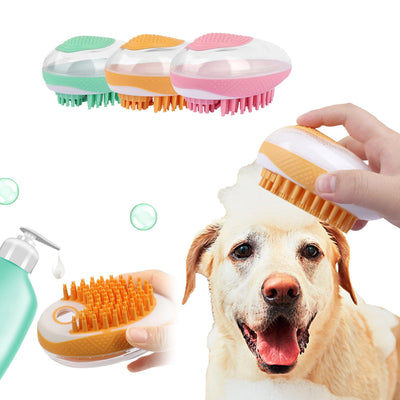 2-in-1 Soft Silicone Dog Cat Bath Brush