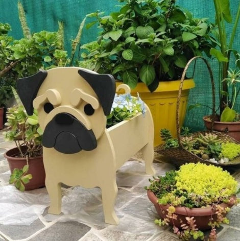 Garden Art Pet Flower Pot – Decorative Outdoor Ornament for Plants & Flowers