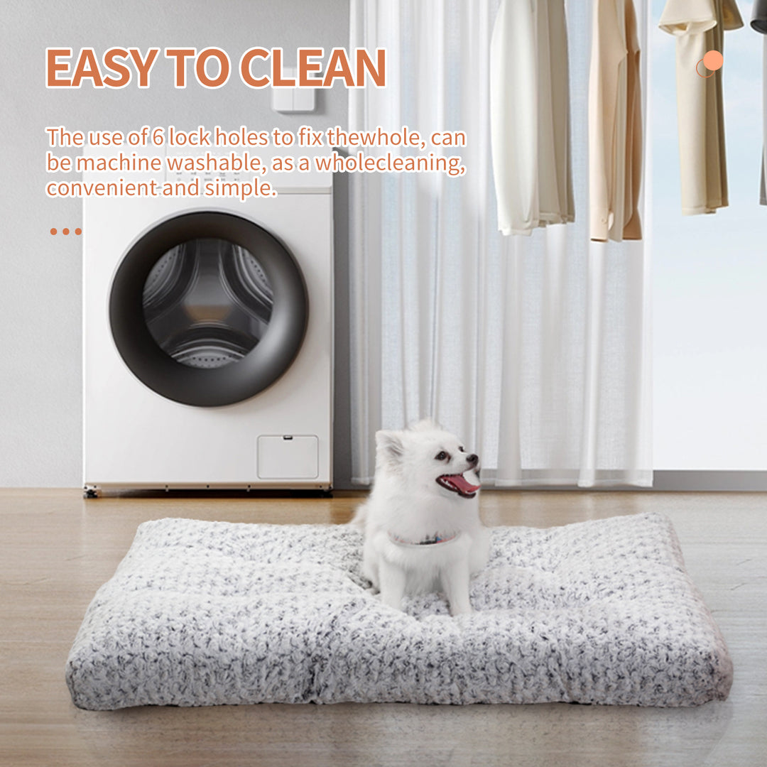 Washable Dog Bed Deluxe Plush Dog Crate Bed,,Rose Velvet Dog Beds For Small, Medium, Large Dogs