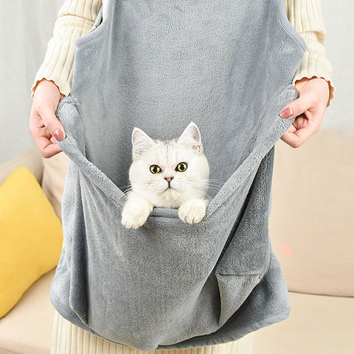 Soft Plush Pet Apron – Non-stick, Anti-grab Camisole Pinafore for Cats & Small Pets