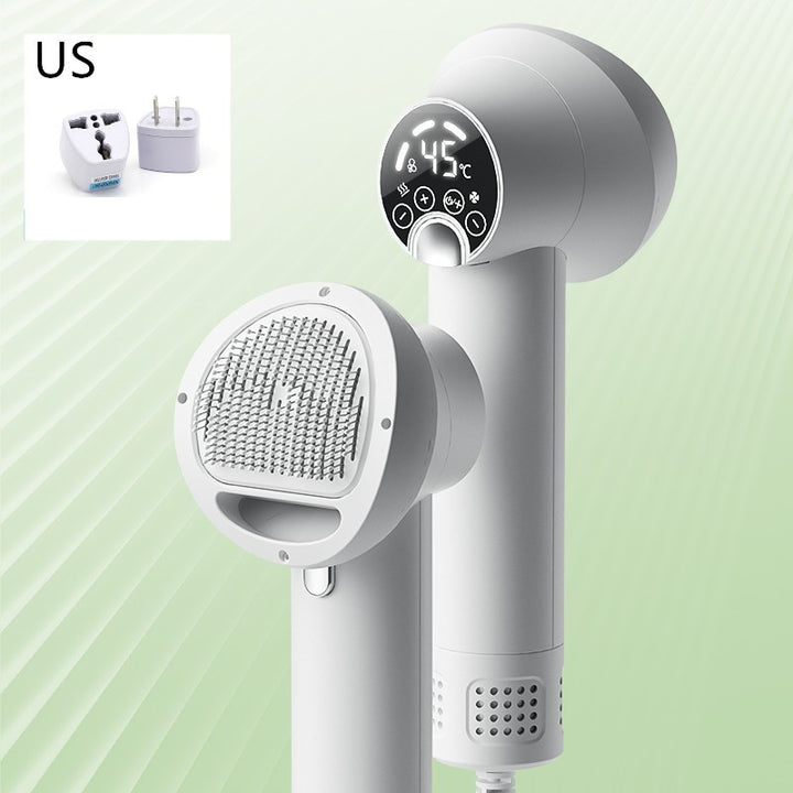 Smart Pet Hair Dryer & Comb – Silent, Safe Grooming Tool for Dogs & Cats