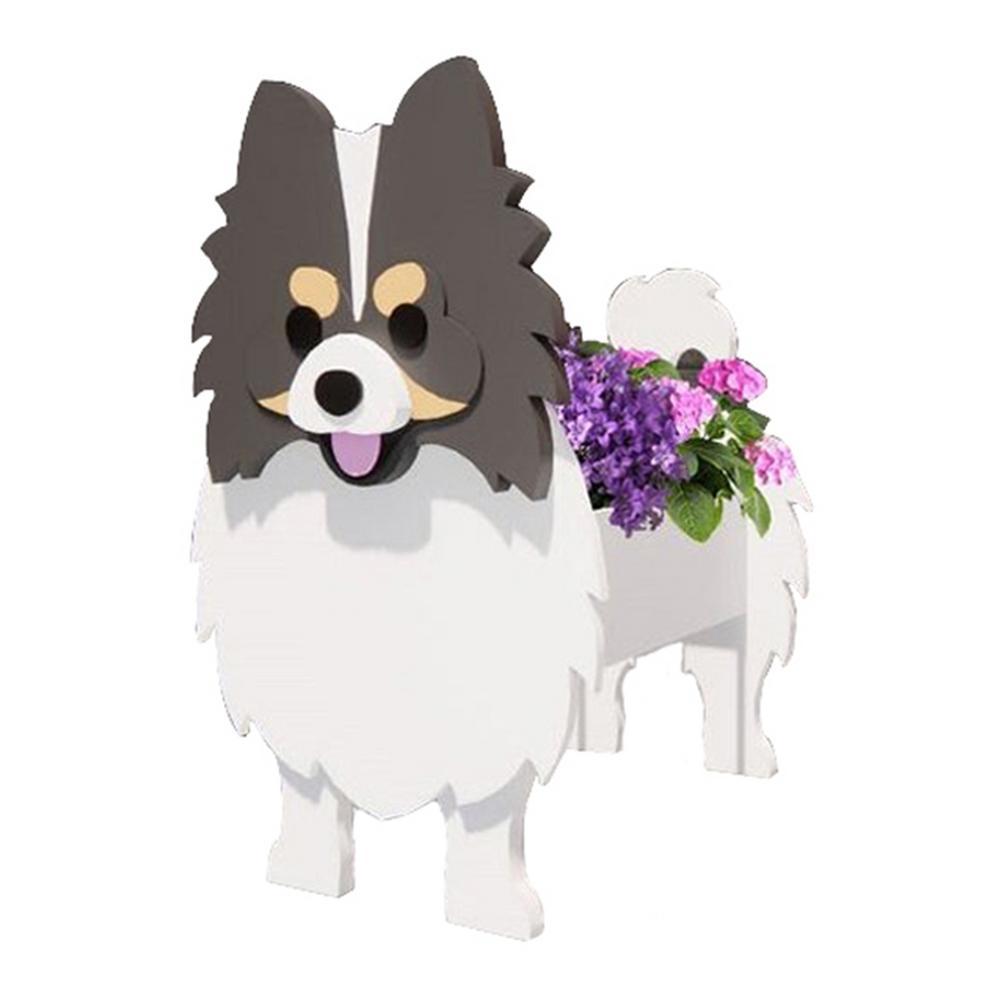 Cute Cartoon Dog Flower Pot – PVC Animal Garden Decoration & Planter Ornament