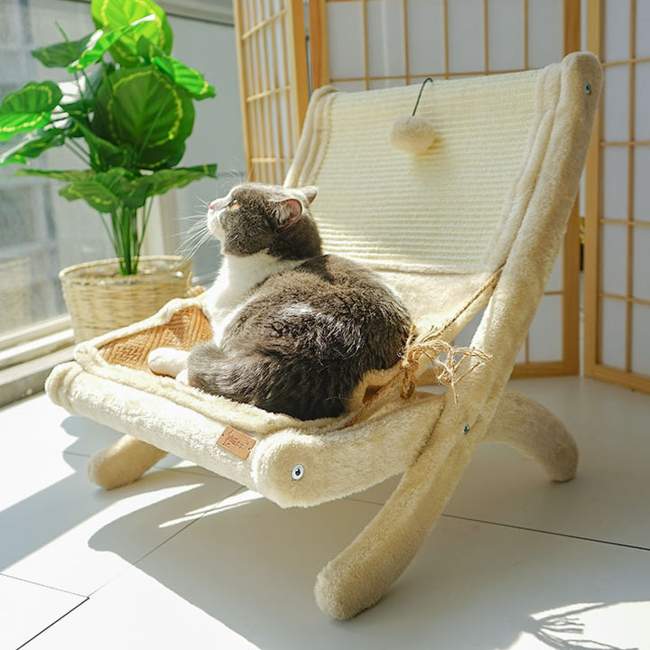 Cat Sofa Bed – Cozy Sunbathing Chair for Cats & Kittens | Soft Pet Lounger Couch for Indoor Rest & Relaxation