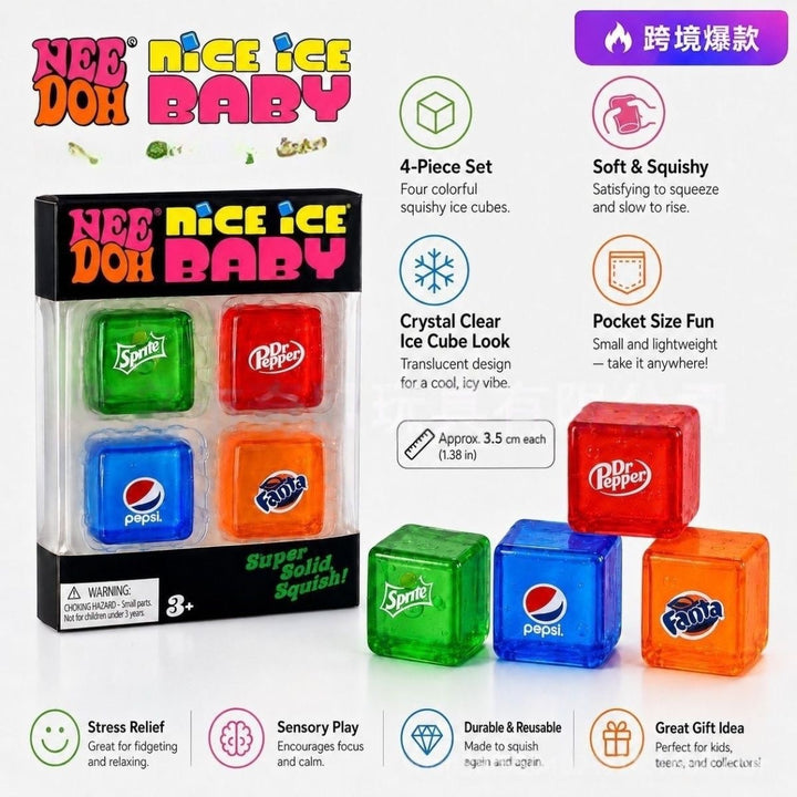 Needoh Nice Cube Sensory Fidget Stress Relief Toy Set